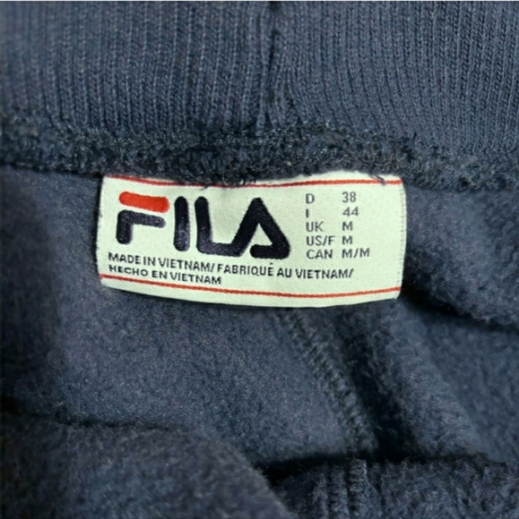 FILA Elastic Waist Drawstring Navy Blue Joggers EUC - Picture 5 of 6